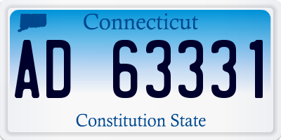 CT license plate AD63331