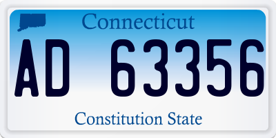 CT license plate AD63356