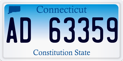 CT license plate AD63359