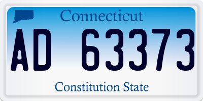CT license plate AD63373