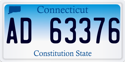CT license plate AD63376