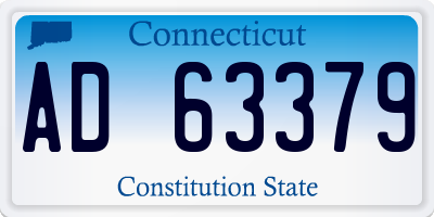 CT license plate AD63379