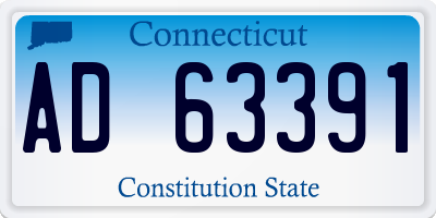 CT license plate AD63391