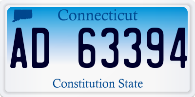 CT license plate AD63394