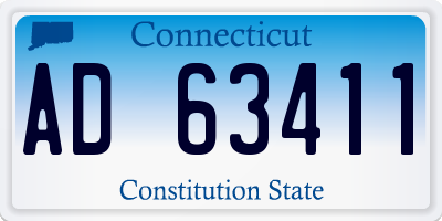 CT license plate AD63411