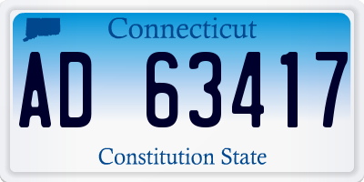 CT license plate AD63417