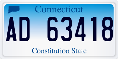 CT license plate AD63418