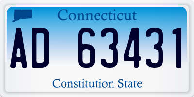 CT license plate AD63431