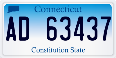 CT license plate AD63437