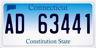CT license plate AD63441