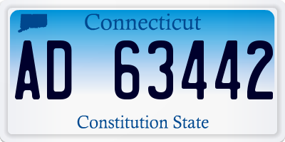 CT license plate AD63442