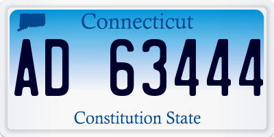CT license plate AD63444