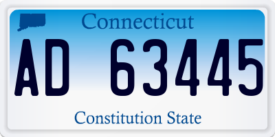 CT license plate AD63445