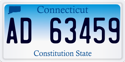 CT license plate AD63459