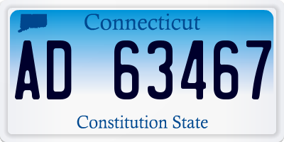 CT license plate AD63467