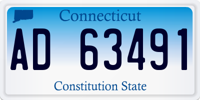 CT license plate AD63491