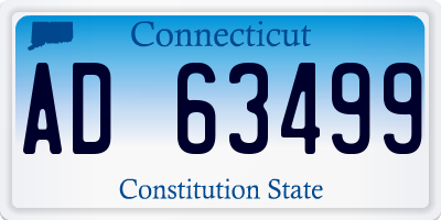 CT license plate AD63499