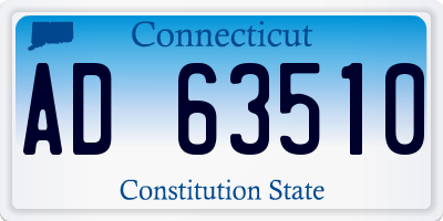 CT license plate AD63510