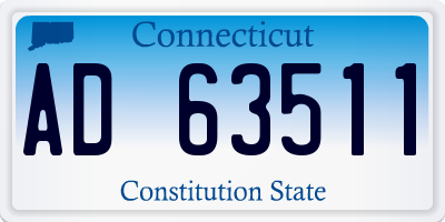 CT license plate AD63511