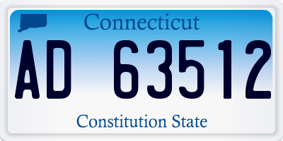 CT license plate AD63512