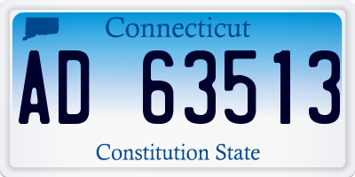 CT license plate AD63513
