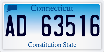 CT license plate AD63516