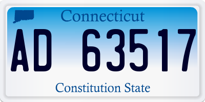CT license plate AD63517