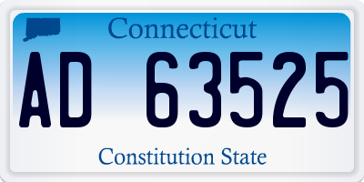 CT license plate AD63525