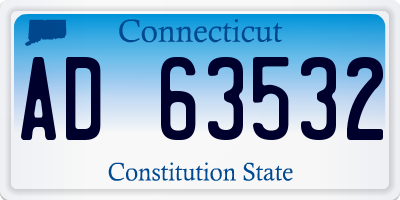 CT license plate AD63532