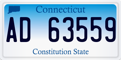CT license plate AD63559
