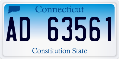 CT license plate AD63561