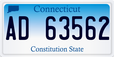 CT license plate AD63562
