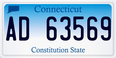 CT license plate AD63569
