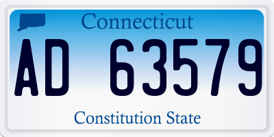 CT license plate AD63579