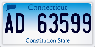 CT license plate AD63599