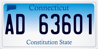 CT license plate AD63601