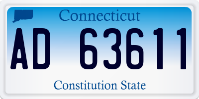 CT license plate AD63611