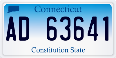 CT license plate AD63641