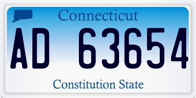CT license plate AD63654