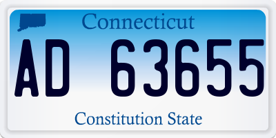 CT license plate AD63655