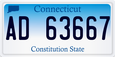 CT license plate AD63667