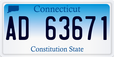 CT license plate AD63671