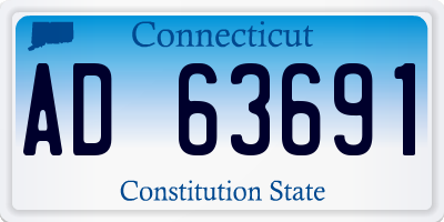 CT license plate AD63691