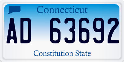 CT license plate AD63692