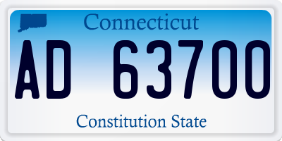 CT license plate AD63700