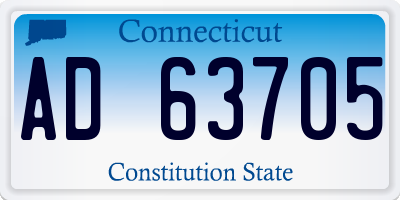 CT license plate AD63705
