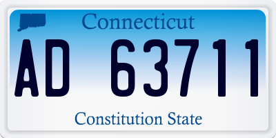CT license plate AD63711