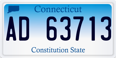 CT license plate AD63713