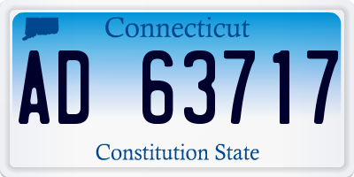 CT license plate AD63717
