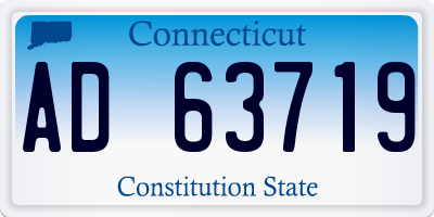 CT license plate AD63719